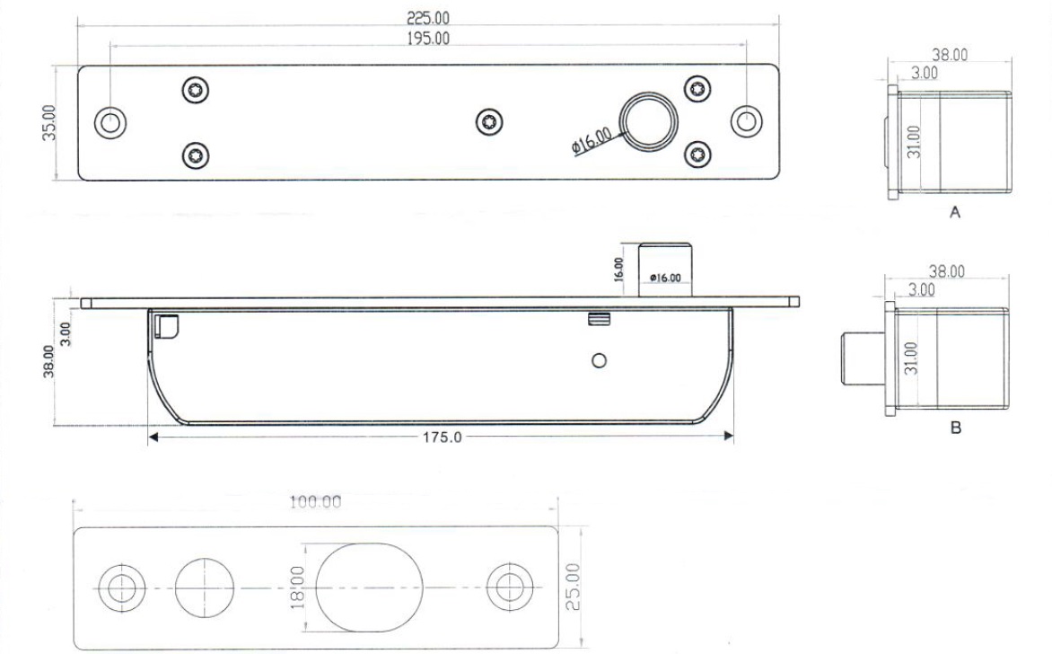 YB-700A(LED) Strypinė elektromechaninė spyna